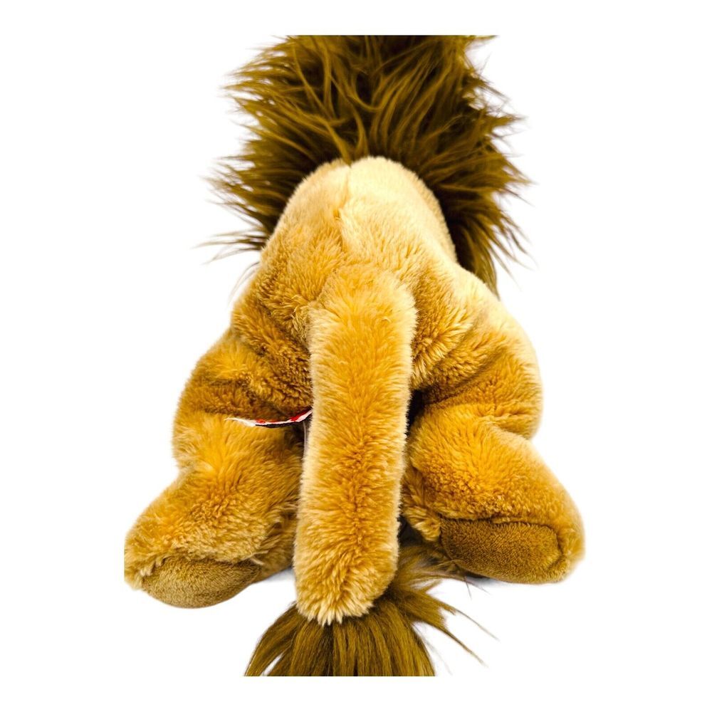 Aurora World Realistic Lion Bean Bag Male Full Furry Mane Plush 12in Stuffed Toy - Picture 12 of 13